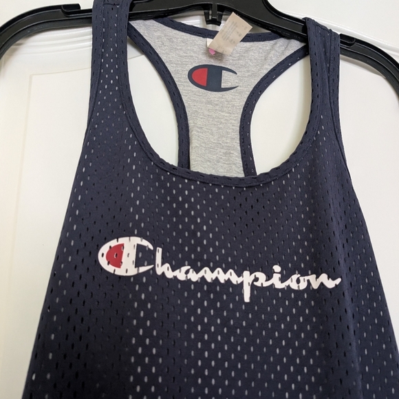 Champion Navy Mesh Tank Top Size M - Picture 3 of 5
